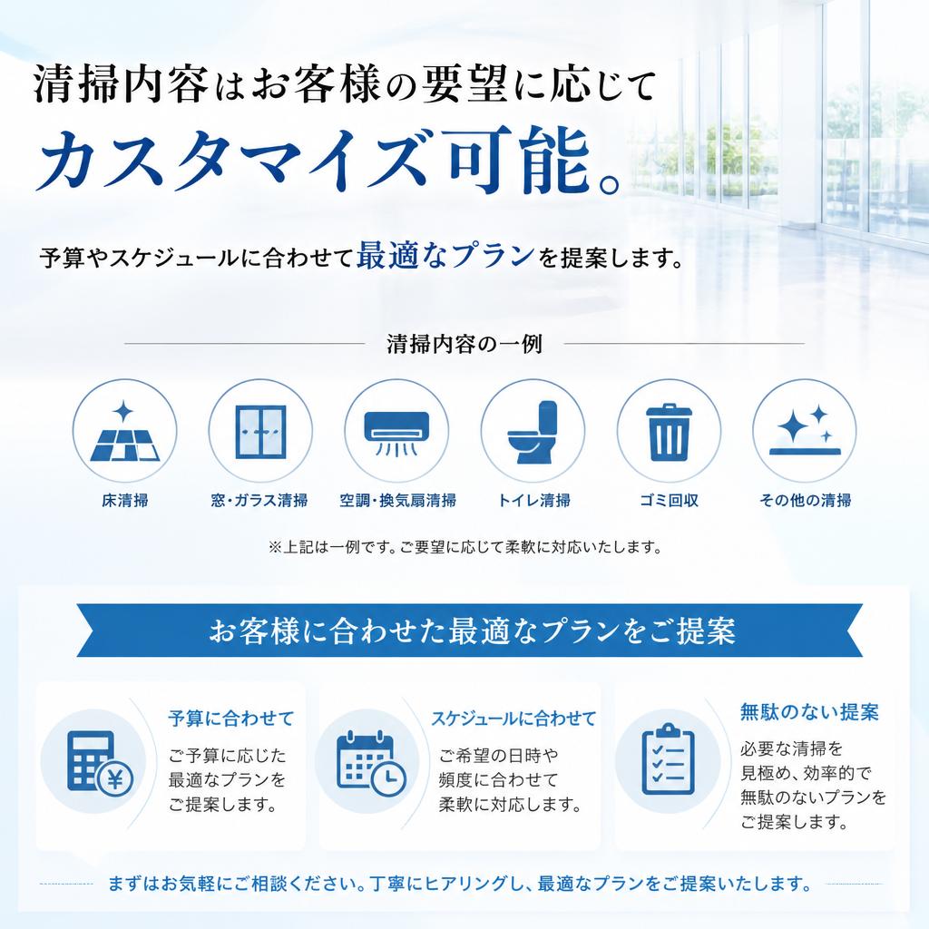 お客様のニーズに応じた柔軟なプラン