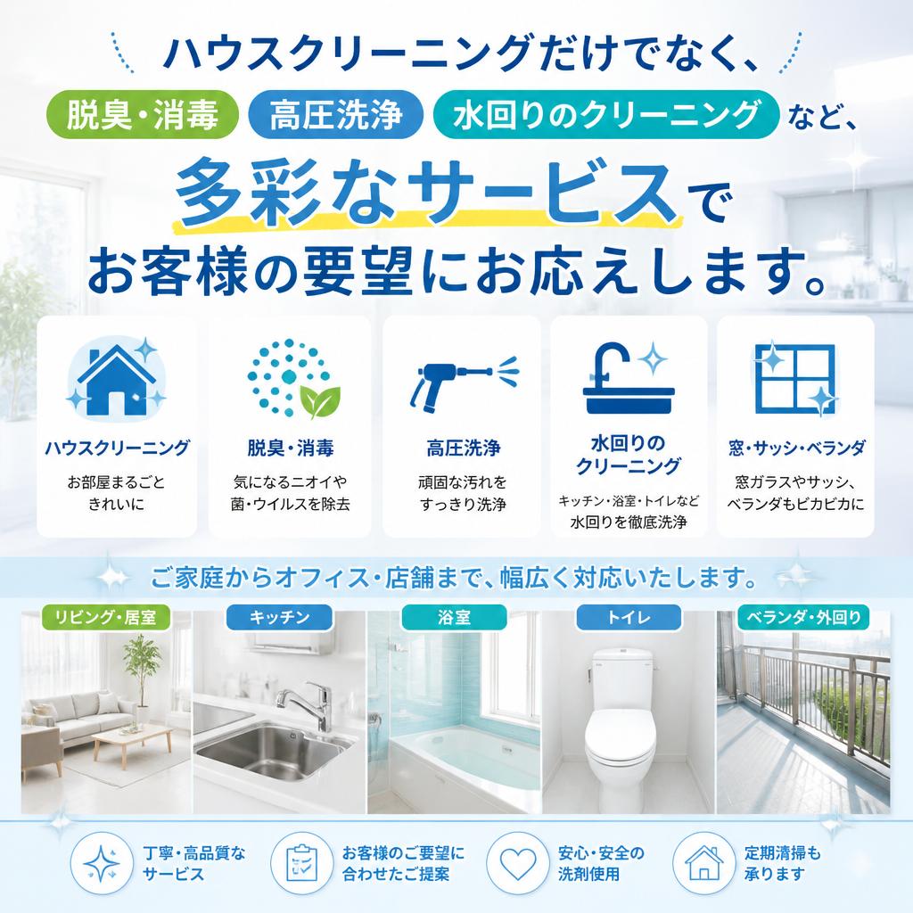多様なサービス内容
