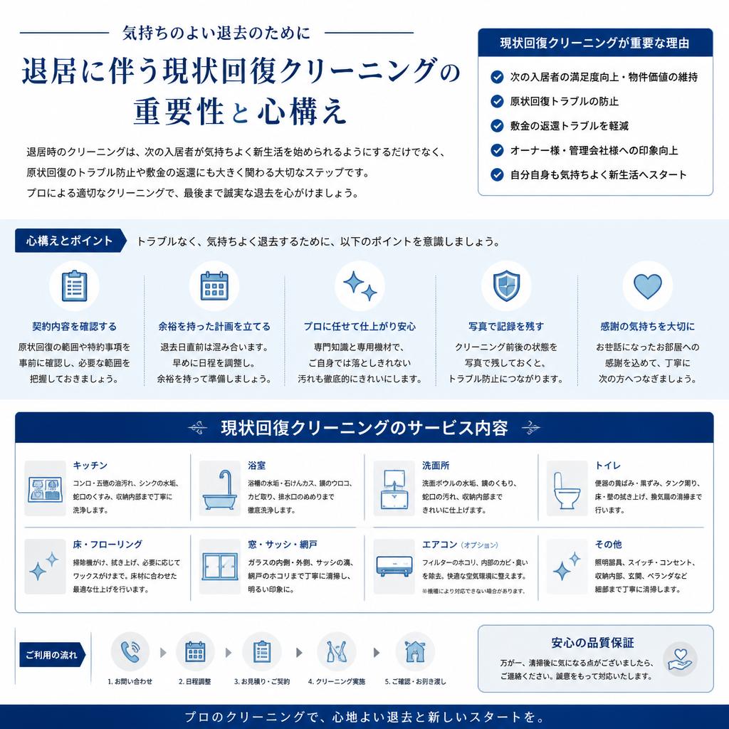 退去時の現状回復クリーニング